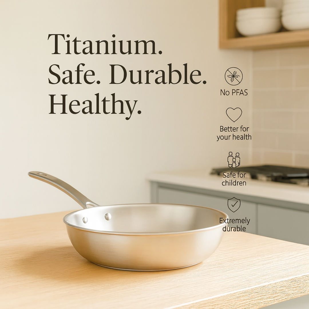 Essential Titanium Set: 2 Pans + Utensils